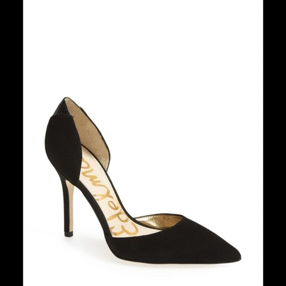 Black Suede Sam Edelman Delilah d’Orsay Pumps - Picture 9 of 9